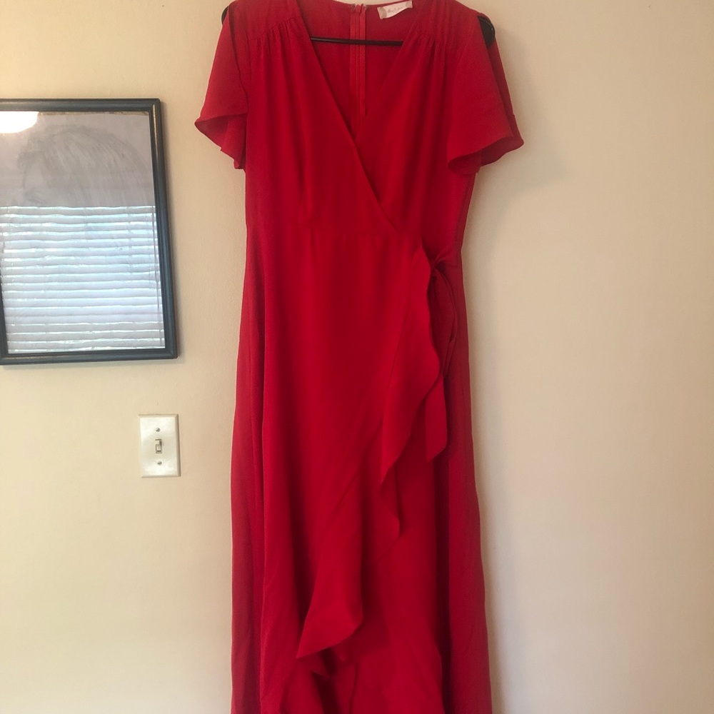 Altar’d State Springvale Maxi Dress in red